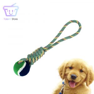 Pelota Afelpada con Cuerda para Mascotas