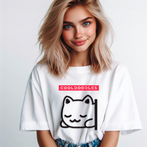 Sleepy Cat Playera Oversize II