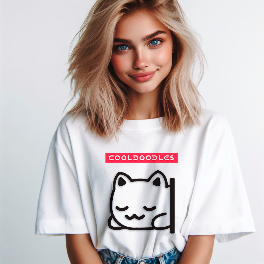 Sleepy Cat Playera Oversize II